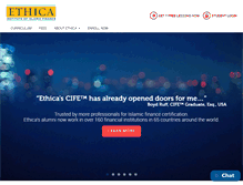 Tablet Screenshot of ethicainstitute.com